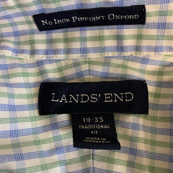 Lands End Mens Checkered 19-35 - Picture 2 of 6